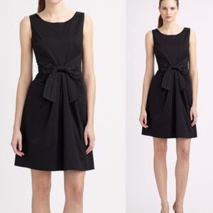 Kate Spade Black Bow Front Jillian Dress SZ 8 Semi Formal Party Cocktail Pockets